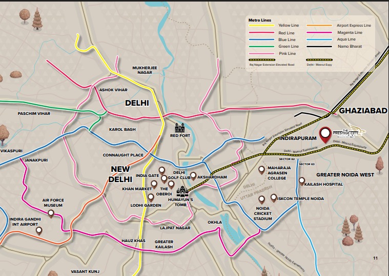 Map location the prestige city